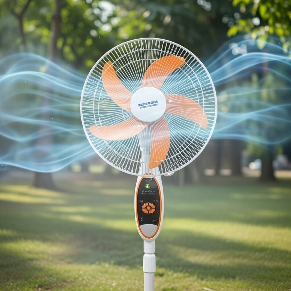 Defender Rechargeble AC/DC Stand Fan 16" with Remote