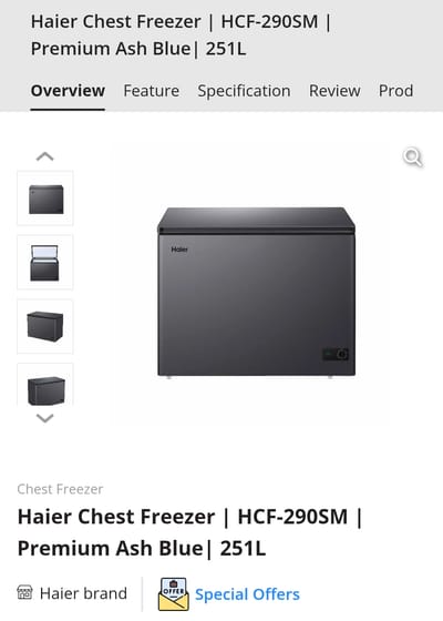 Haier HCF-290SM 251 Liter Chest Freezer_img_1